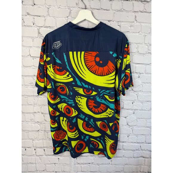 Troy Lee Designs TLD Men's Skyline Air Short Sleeve Jersey Eyeballs Blue Large - Picture 6 of 7